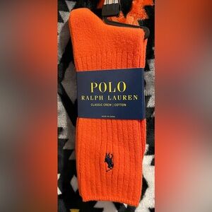 Polo Ralph Lauren Orange Crew Socks